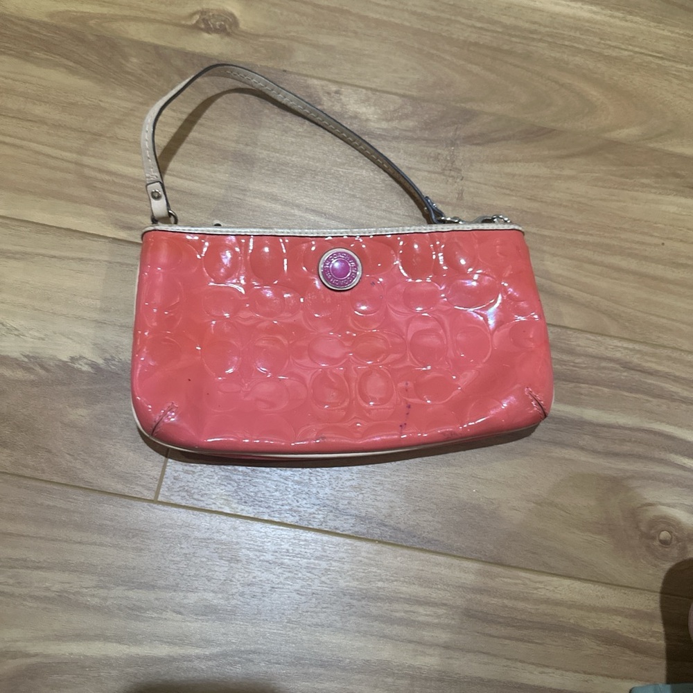 Coach Coral Wristlet Clutch